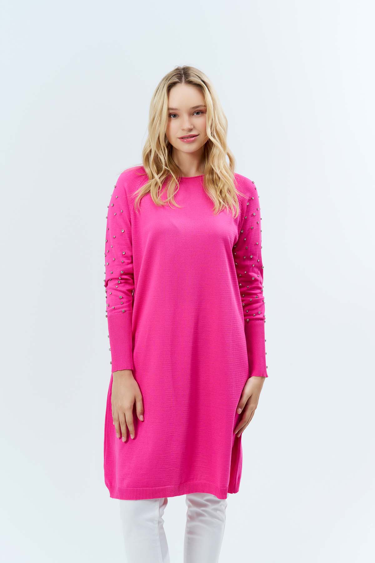 Merserize Kolu Beyoğlu Taşlı Tunik