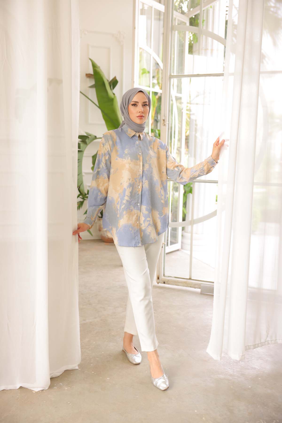 Desenli Cepsiz Gömlek