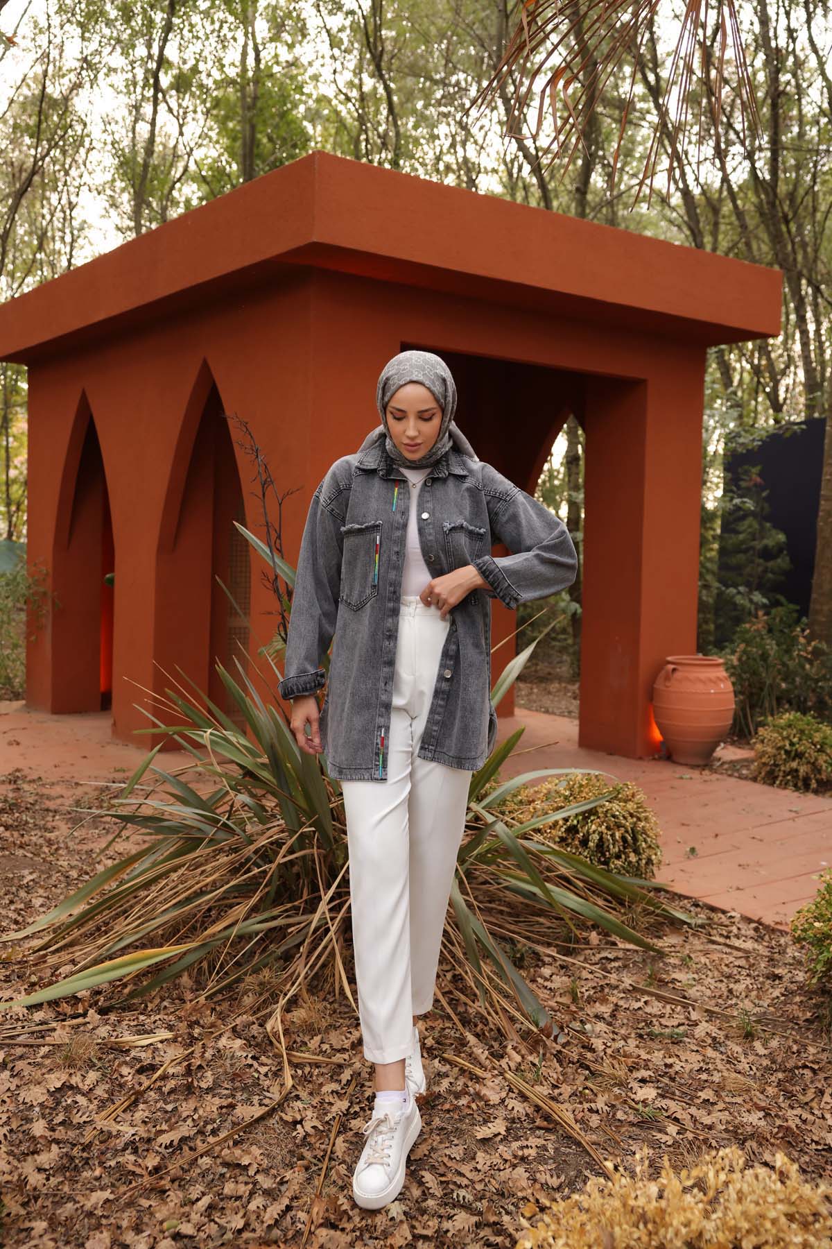 Kot Göğüs Çift Cepli Ceket