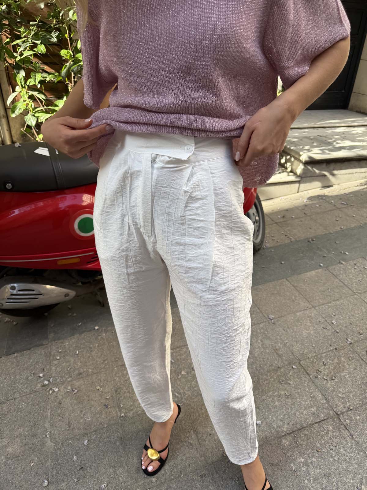 Çift  Pileli  Pantolon