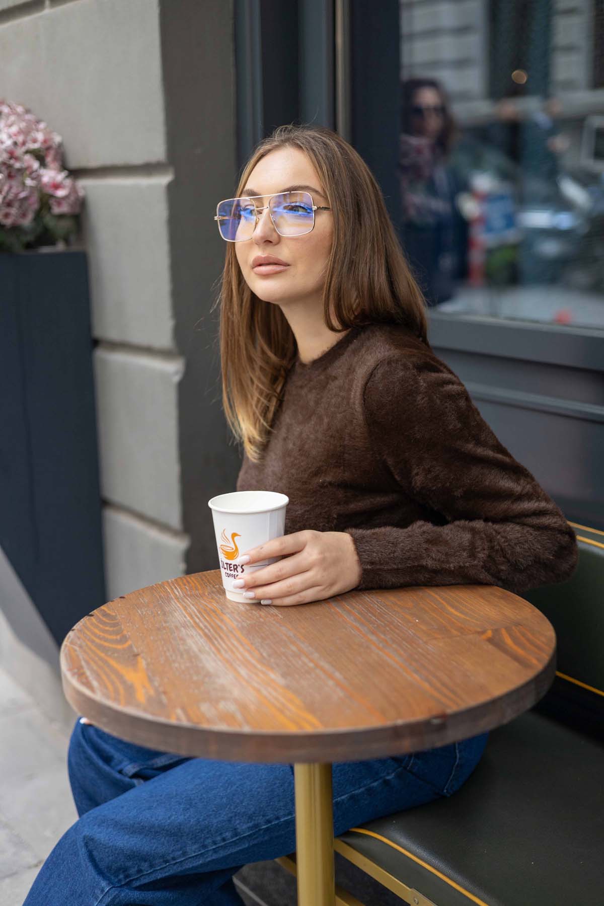 Angora Simit Yaka Kısa Kazak