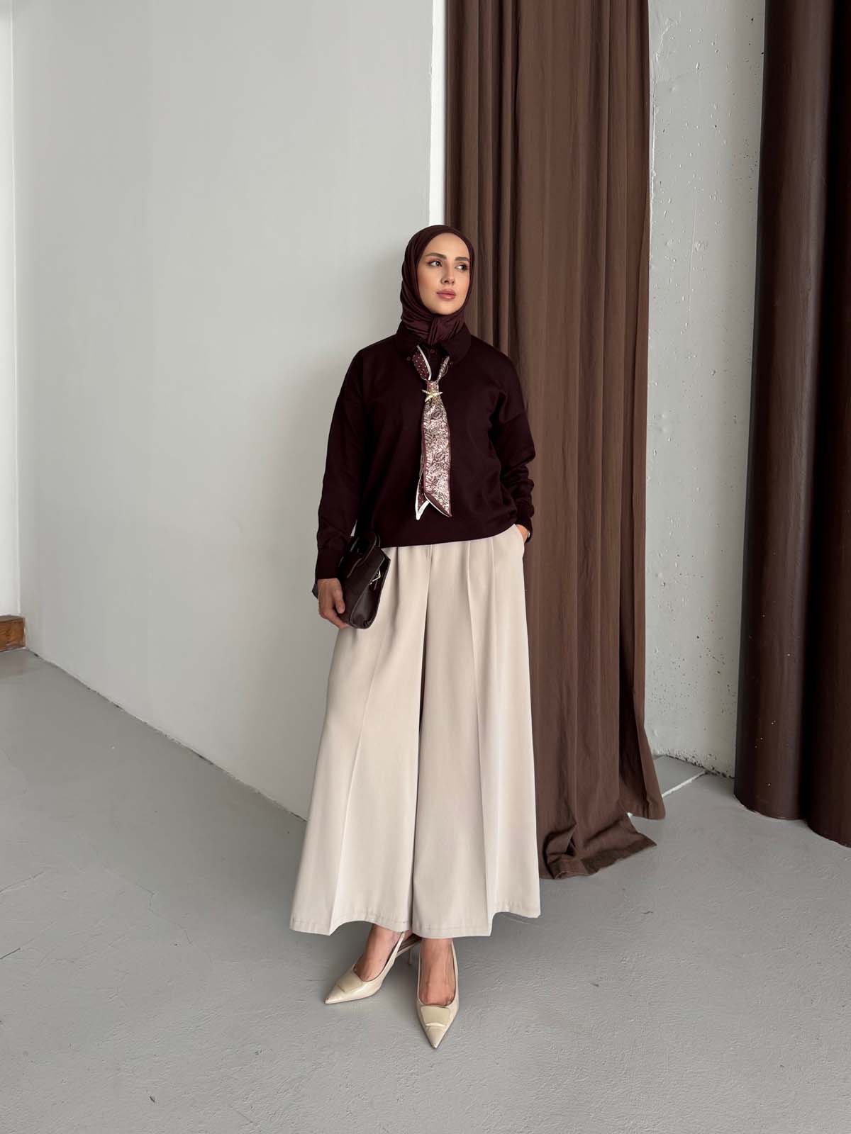 Korsman Gömlek Yaka Yırtmaçlı Kazak