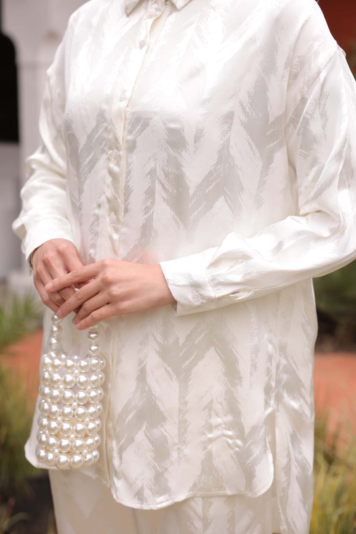 Fırça Desenli Javanez Jakalı  Takım