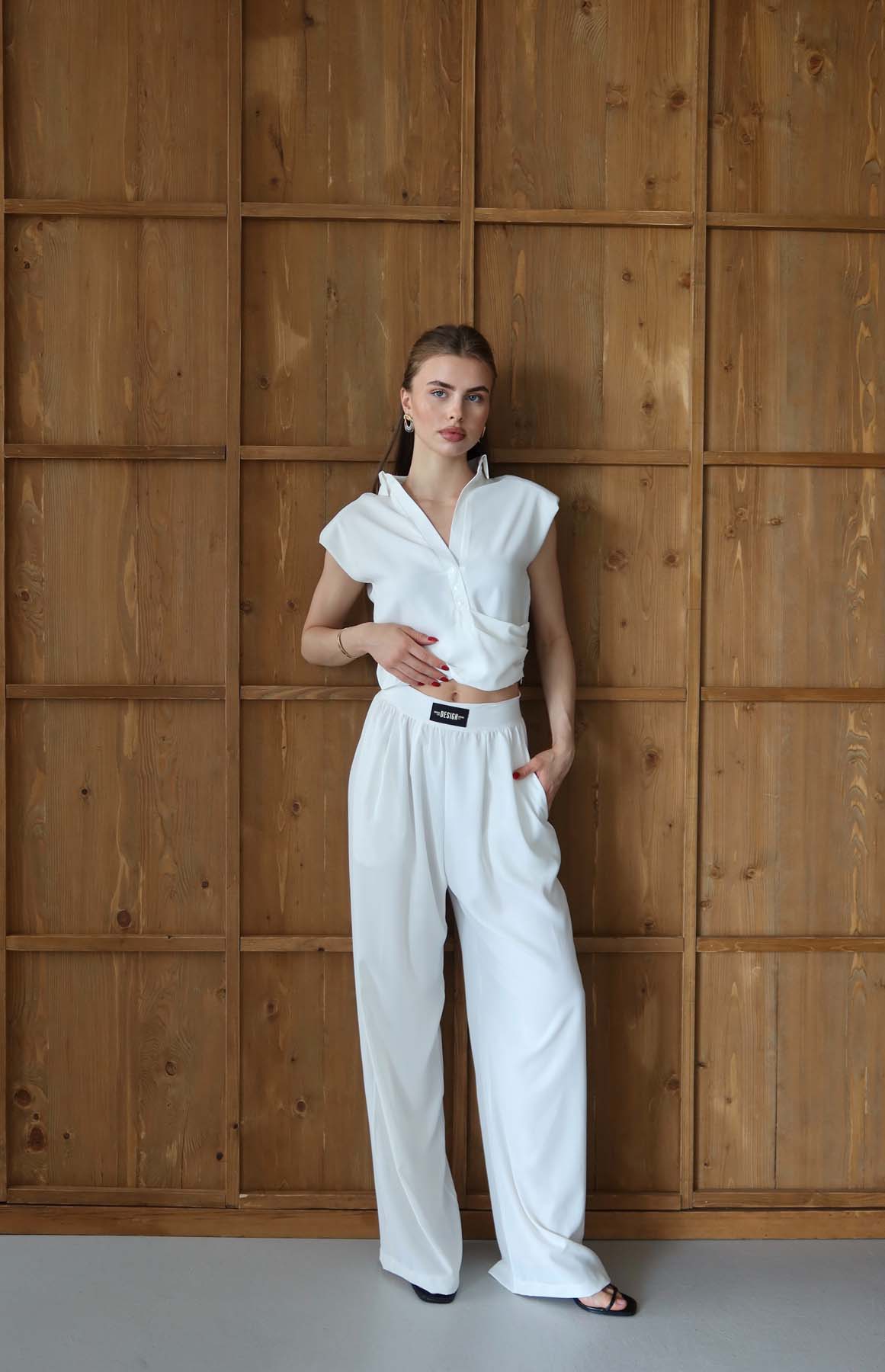 BELİ LASTİKLİ PİLELİ PANTOLON