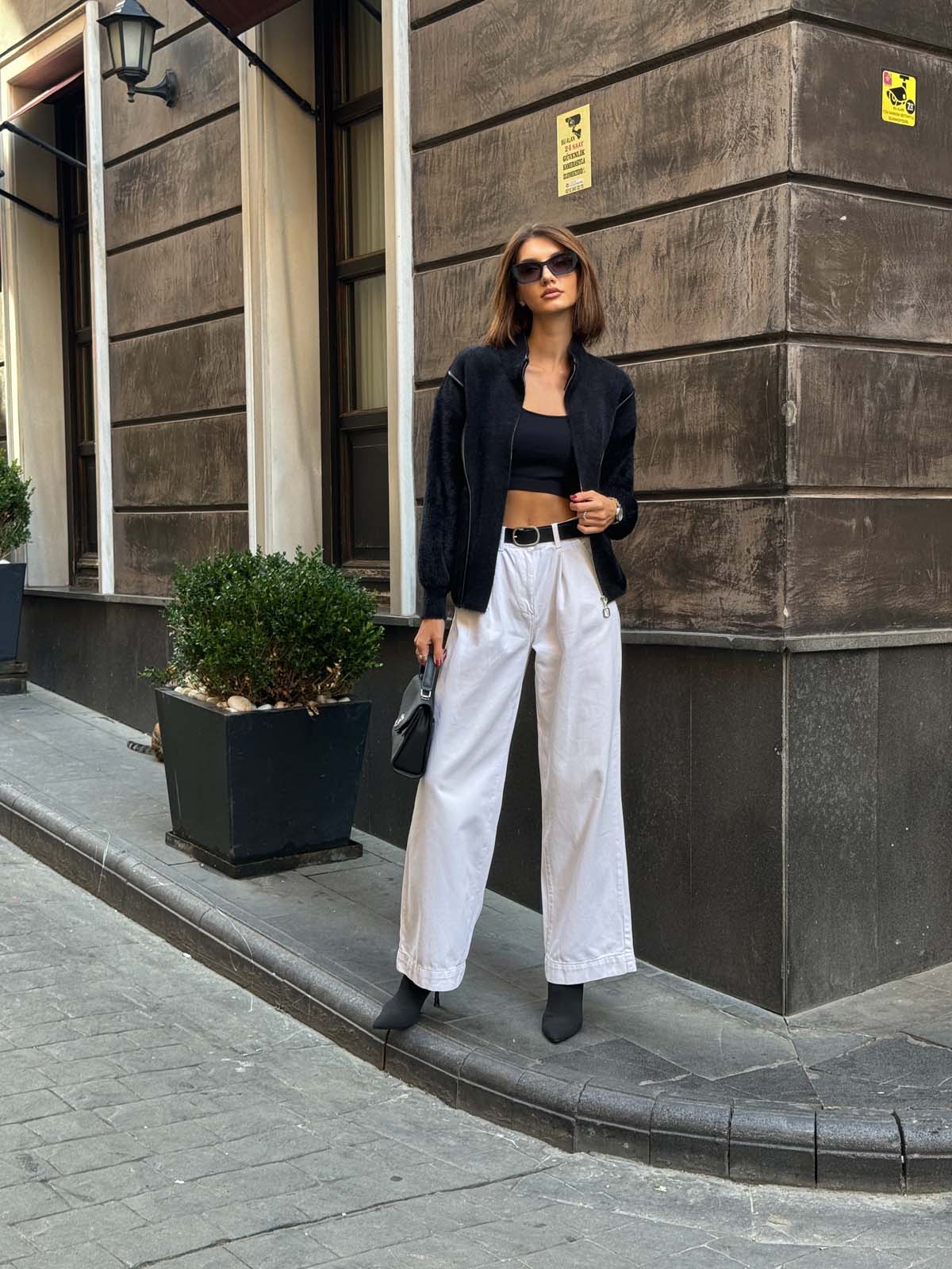 Angora Fermuarlı YarımBalıkcı Hırka