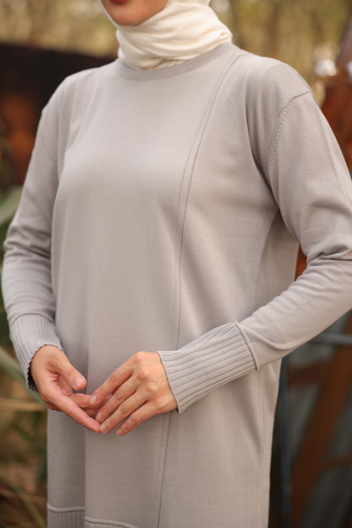 Merserize İncili Taşlı Tunik