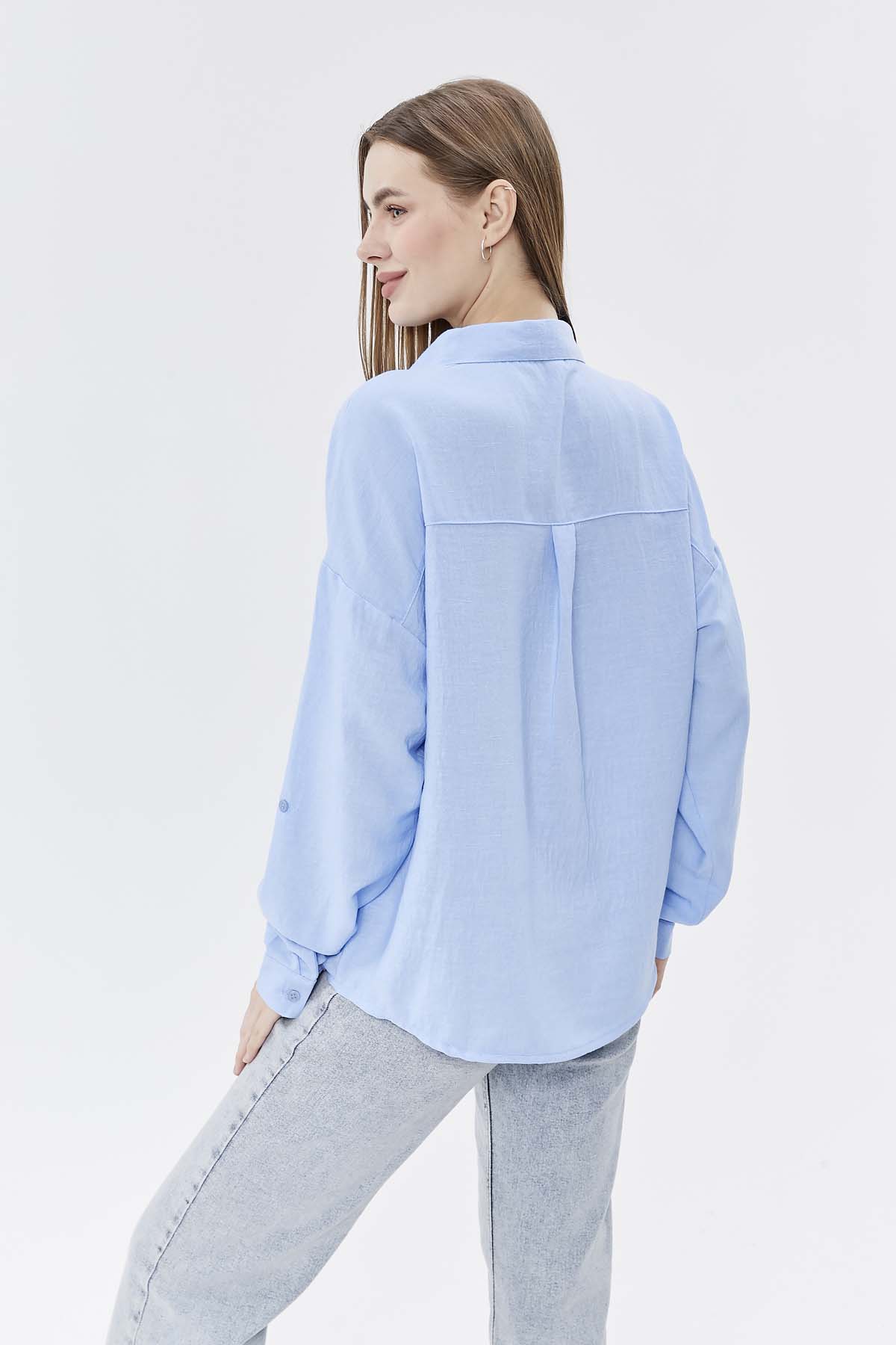 Tek Cepli Keten Gömlek