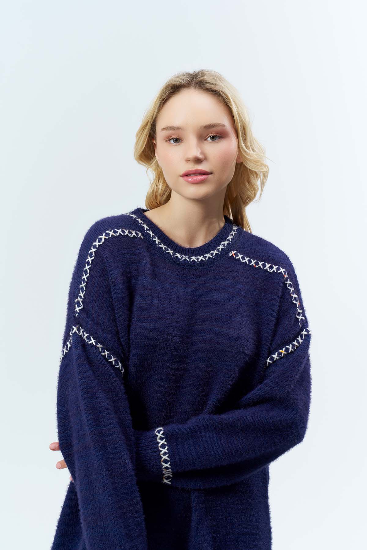 Kotonit Zikzak Desenli Tunik