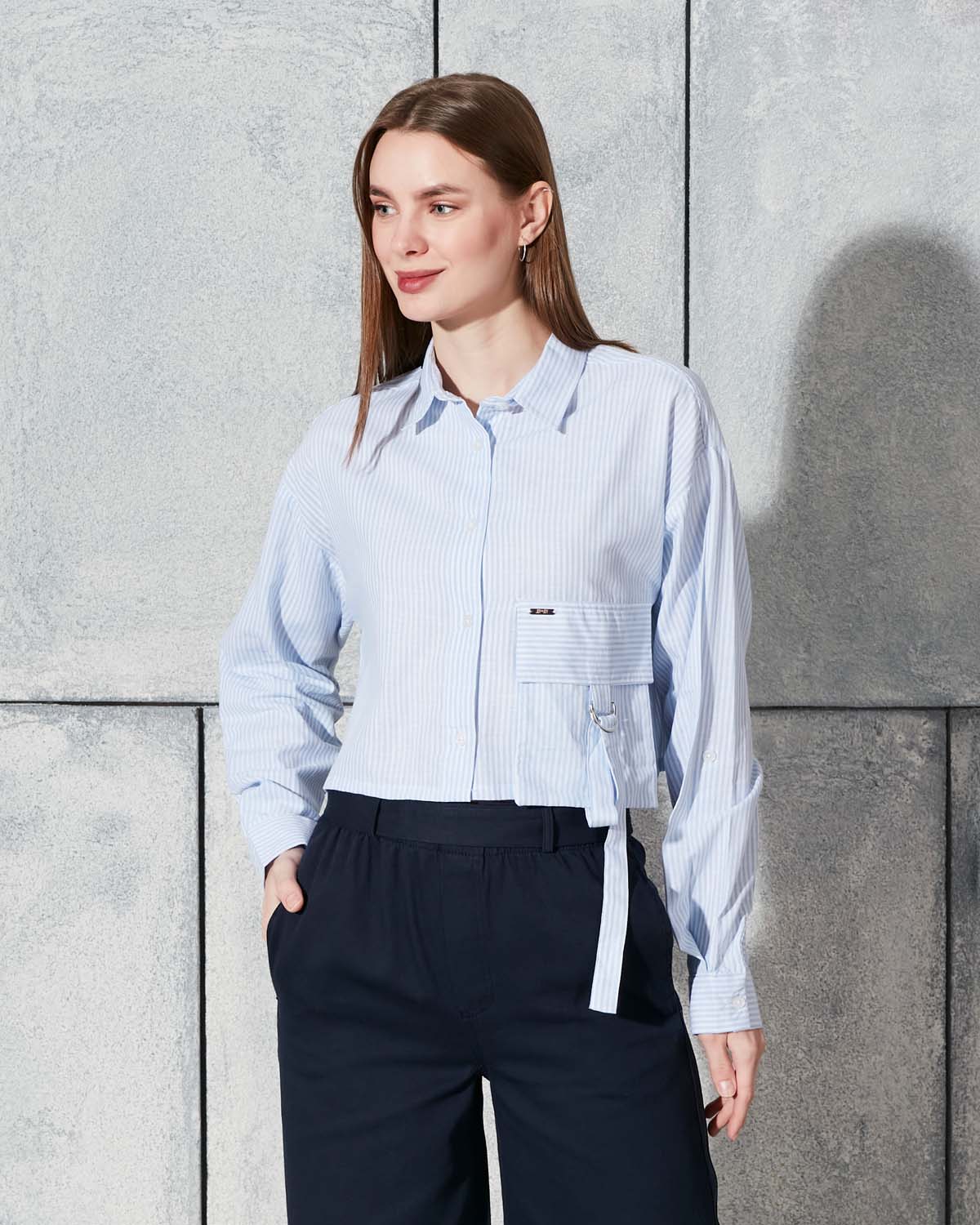 Çizgili Pamuk Gömlek