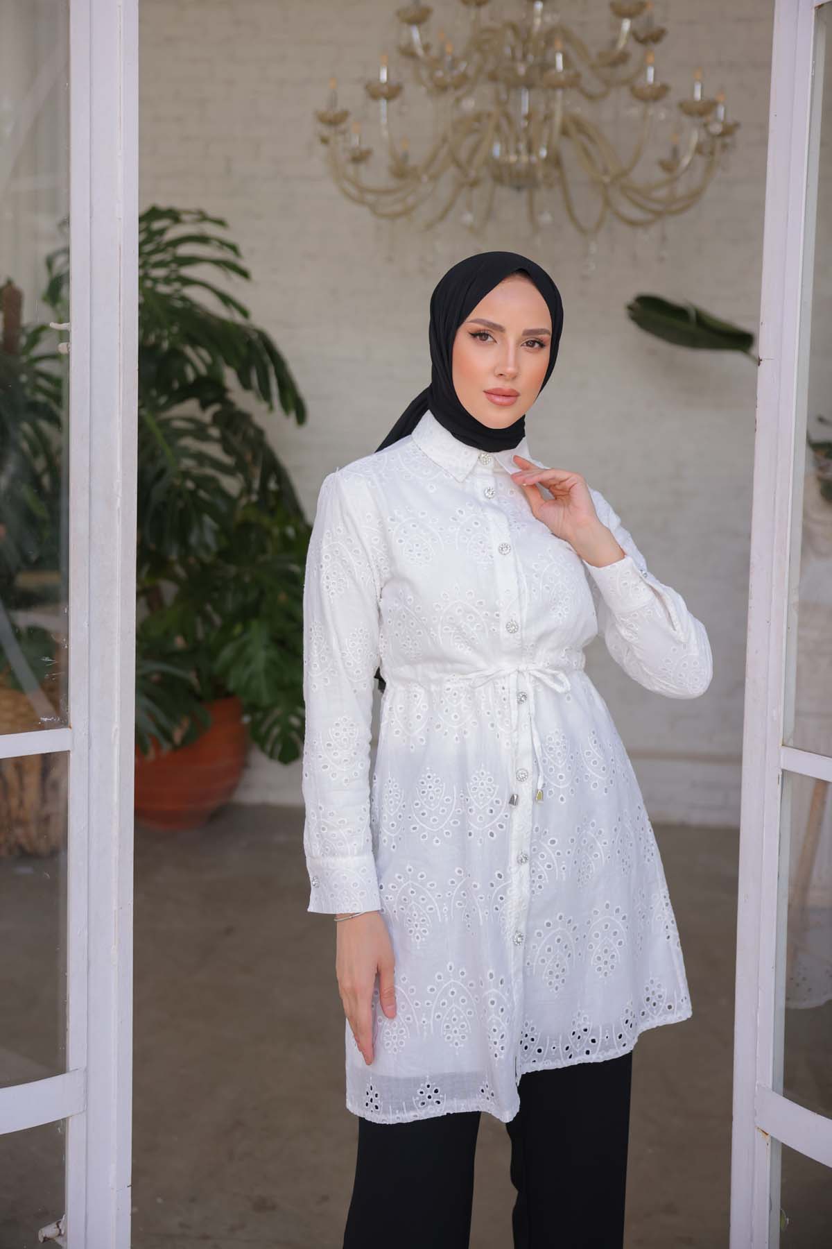 Beli Bağcıklı Tunik