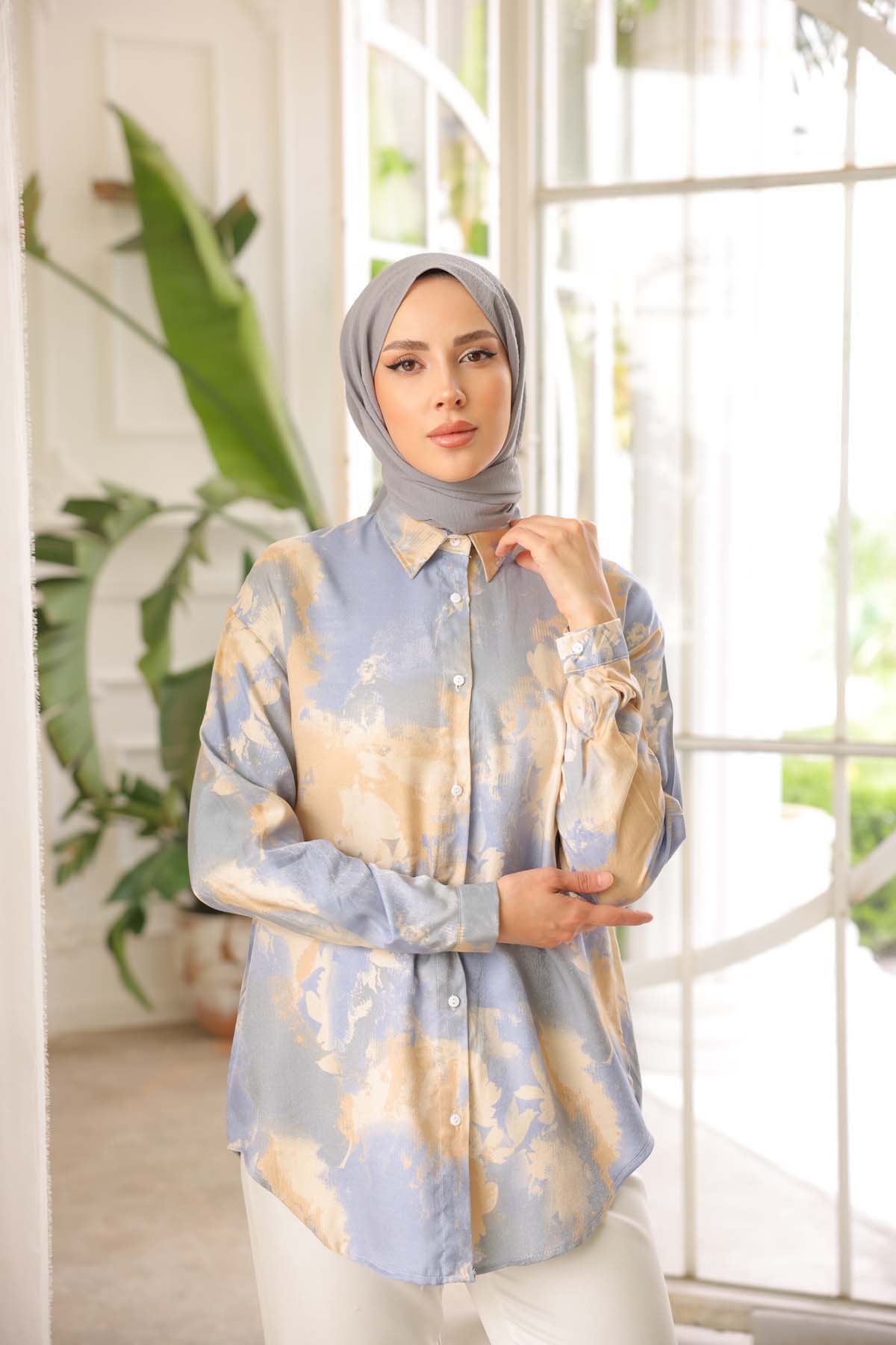 Desenli Cepsiz Gömlek