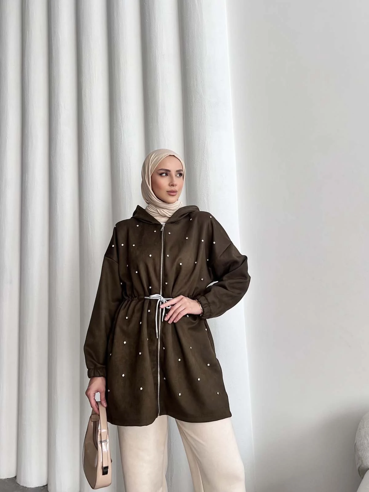 Beyoğlu  Taşlı Fermuarlı  Tunik