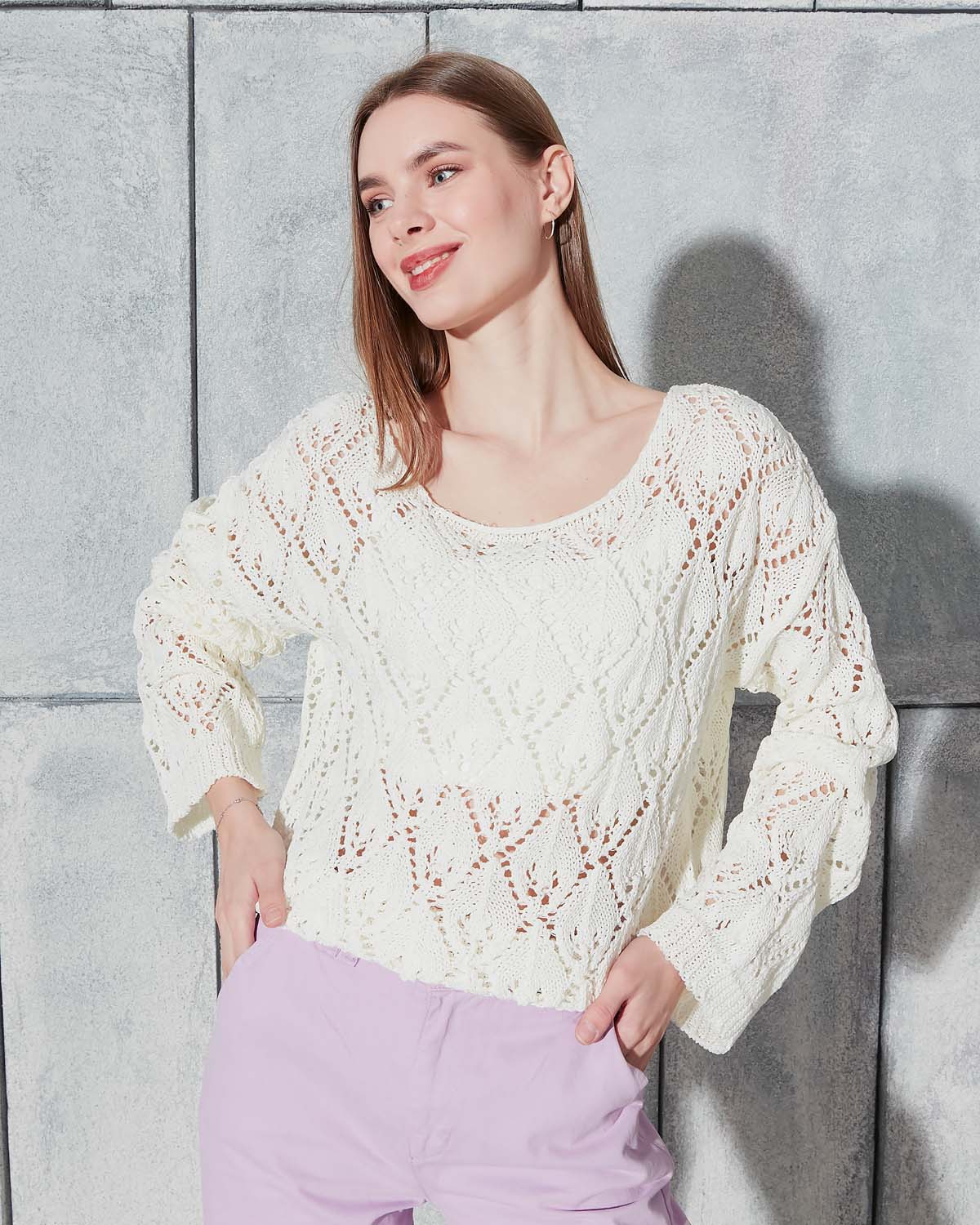 Ajurlu Kayık Yaka Kazak