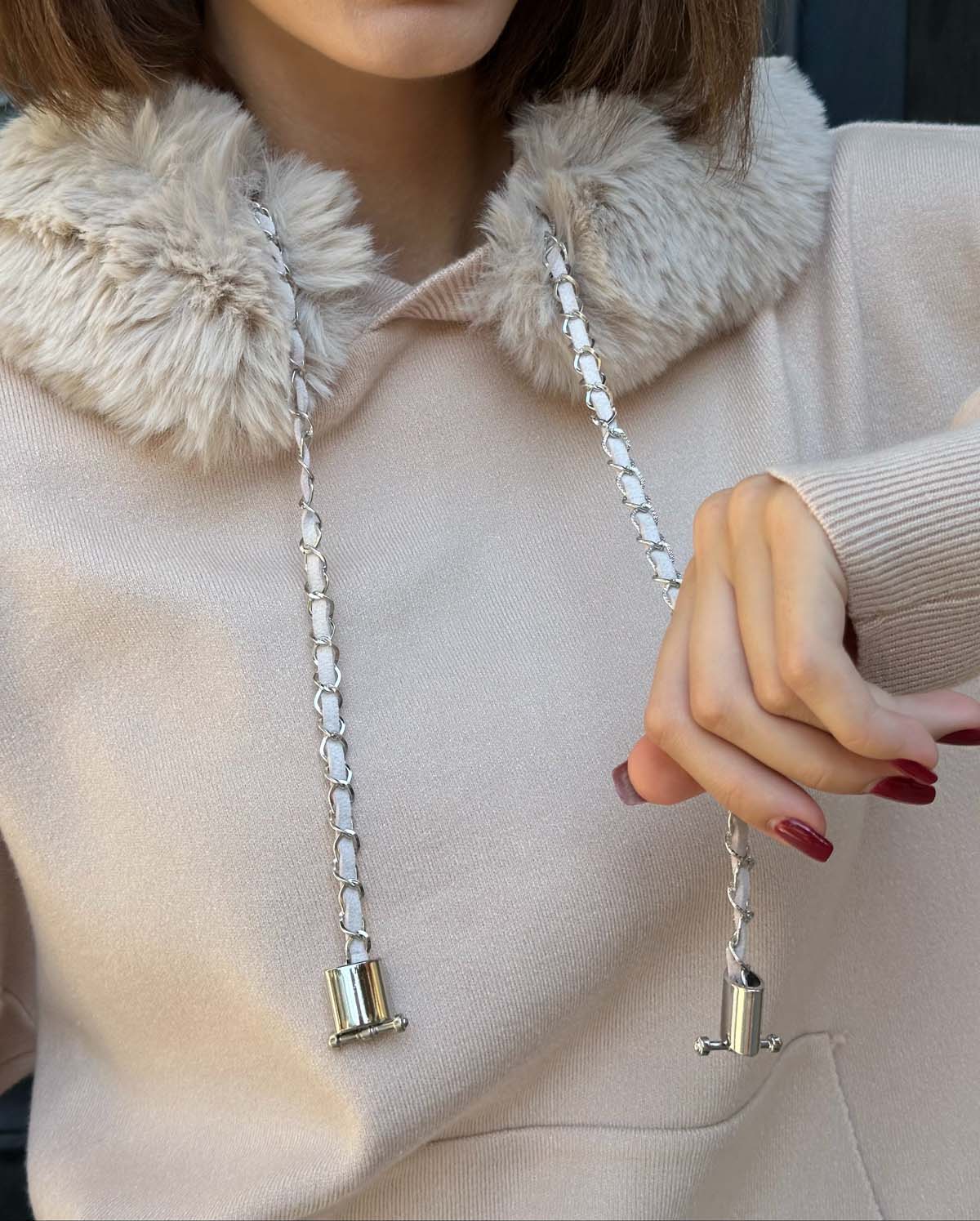 Korsman Kürklü Kanguru Cepli Kazak