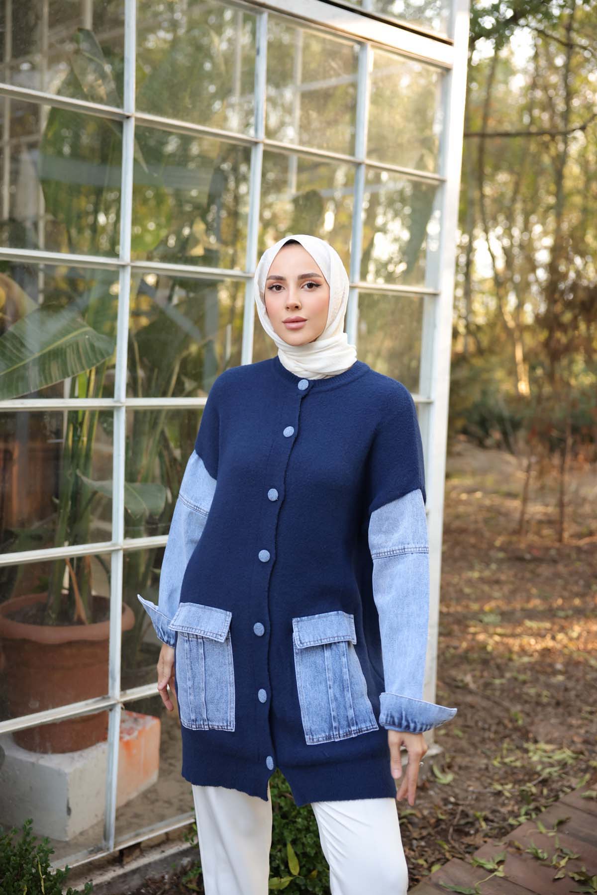 Angora Kot Kollu Kot Cepli Hırka