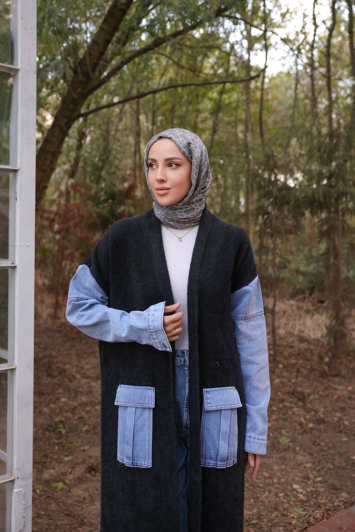 Angora Kot Cepli Kot Kollu Uzun Hırka