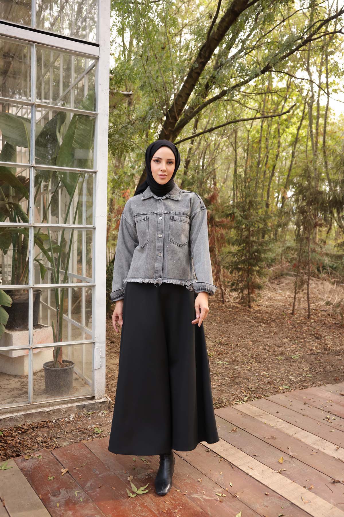 Kot Yıldız Taşlı Kısa Hırka