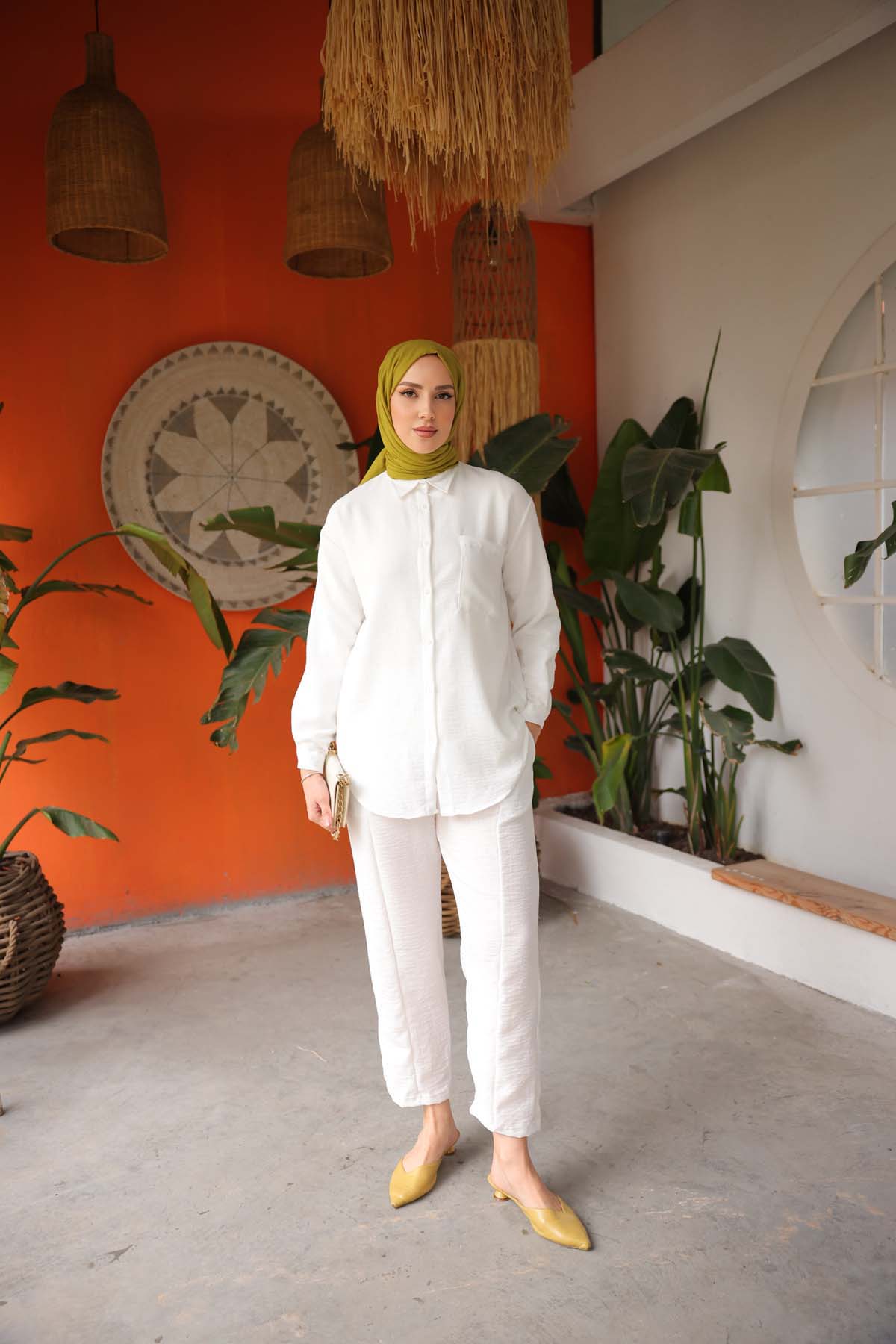 TEK CEPLİ KETEN İKİLİ TAKIM