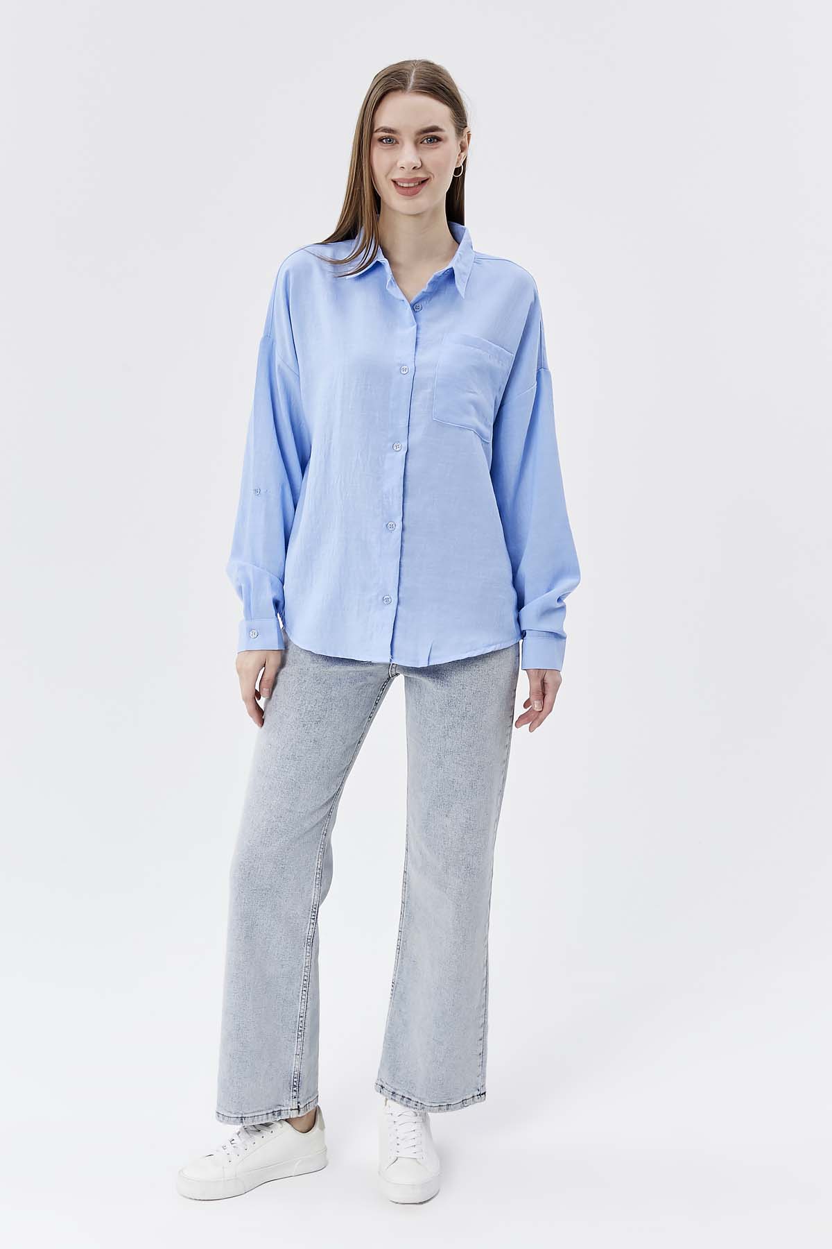 Tek Cepli Keten Gömlek