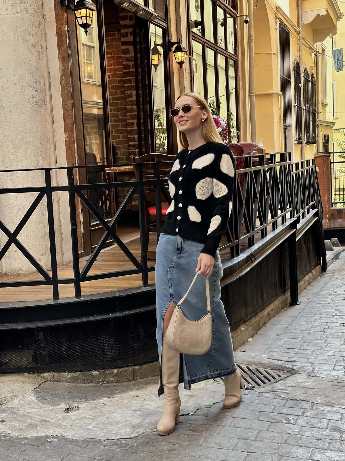 Angora Dalmaçyalı İncili Ceket