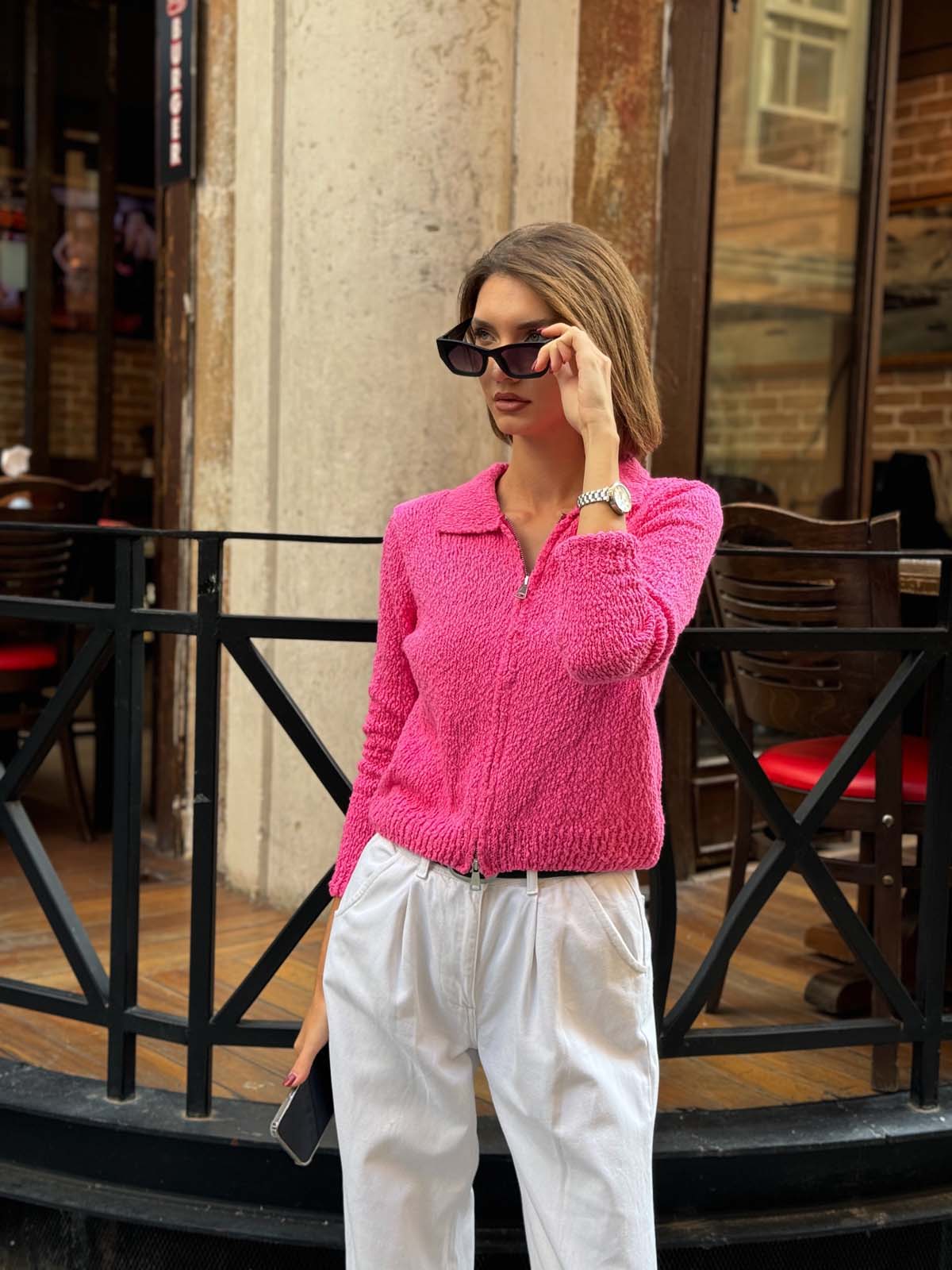 Pamuk Gömlek Yaka Hırka