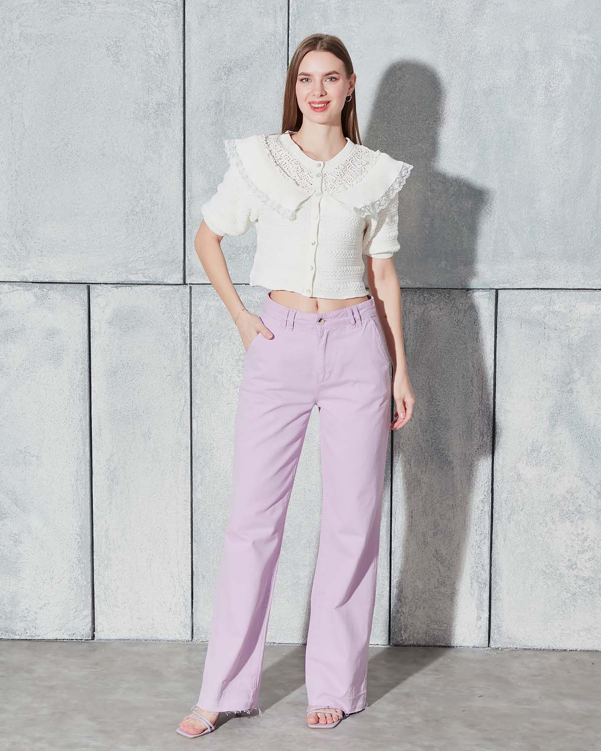 Pelerin Dantelli Ajurlu Kazak