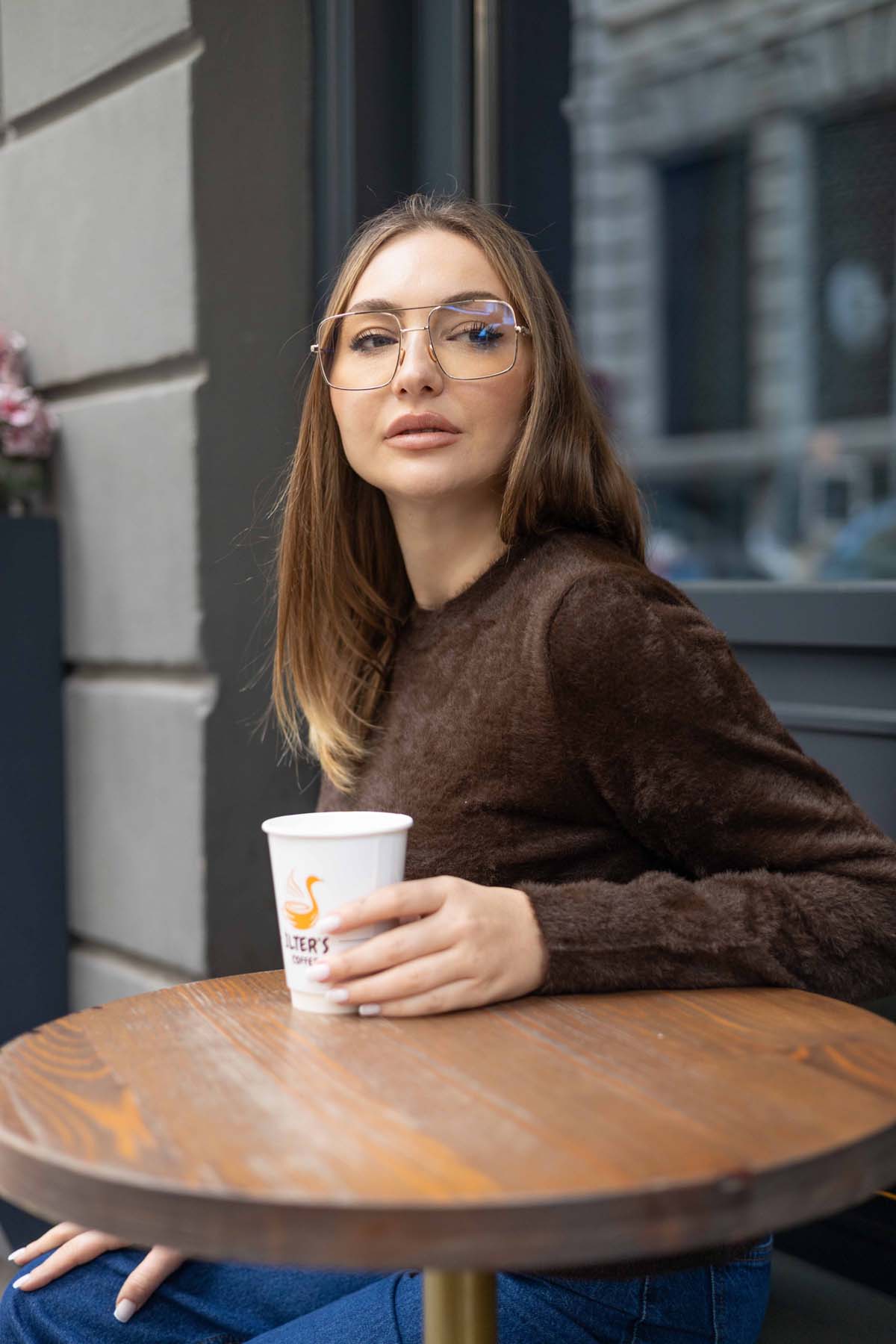 Angora Simit Yaka Kısa Kazak