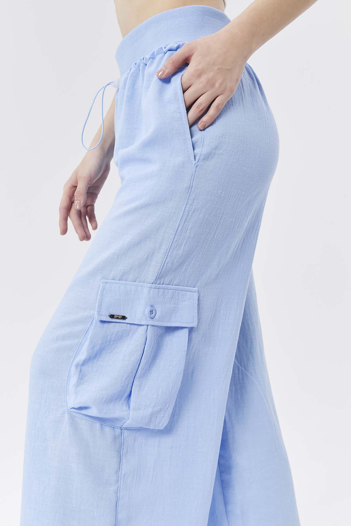 Geniş Kalıp Cepli Eşofman Altı  Pantolon