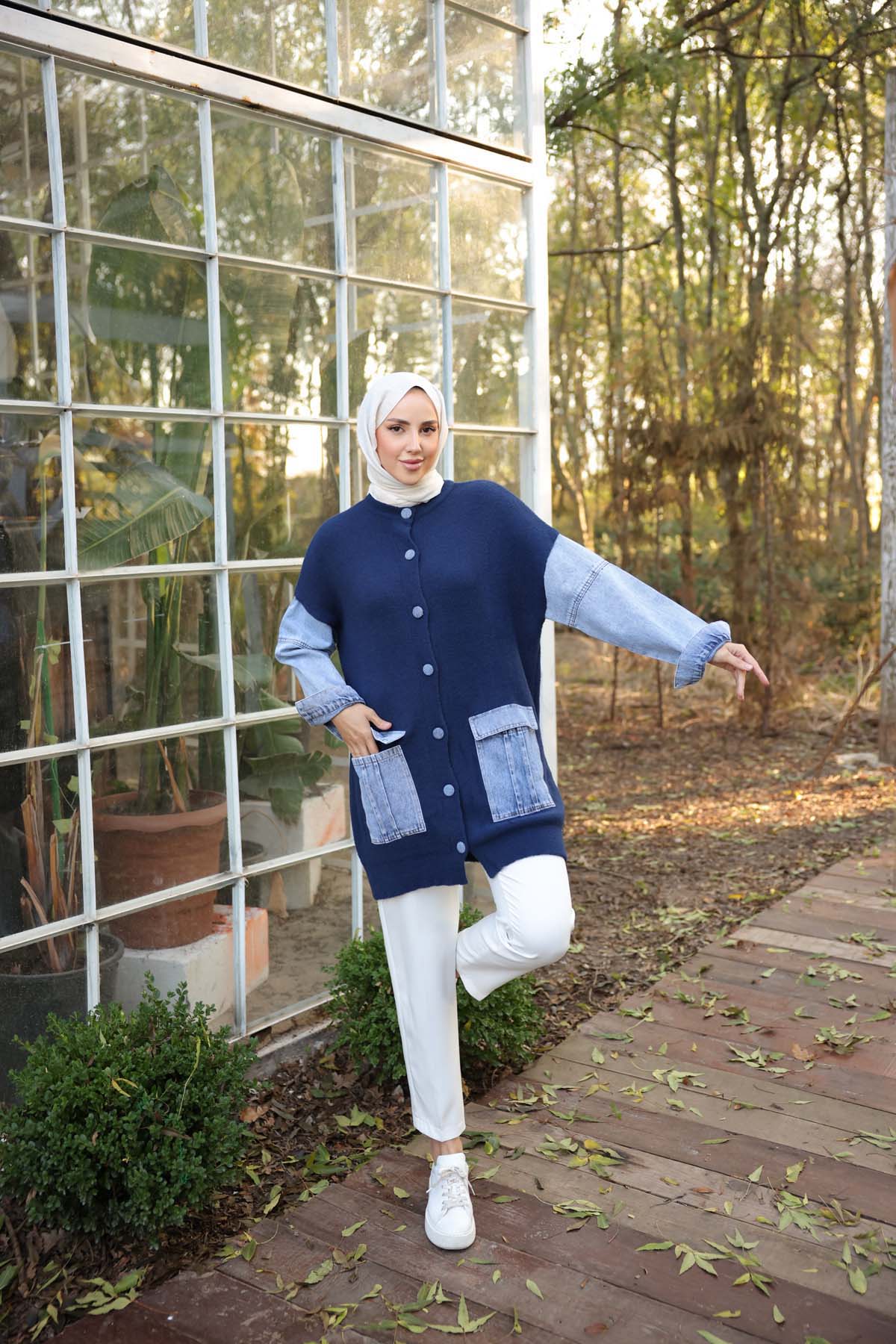 Angora Kot Kollu Kot Cepli Hırka