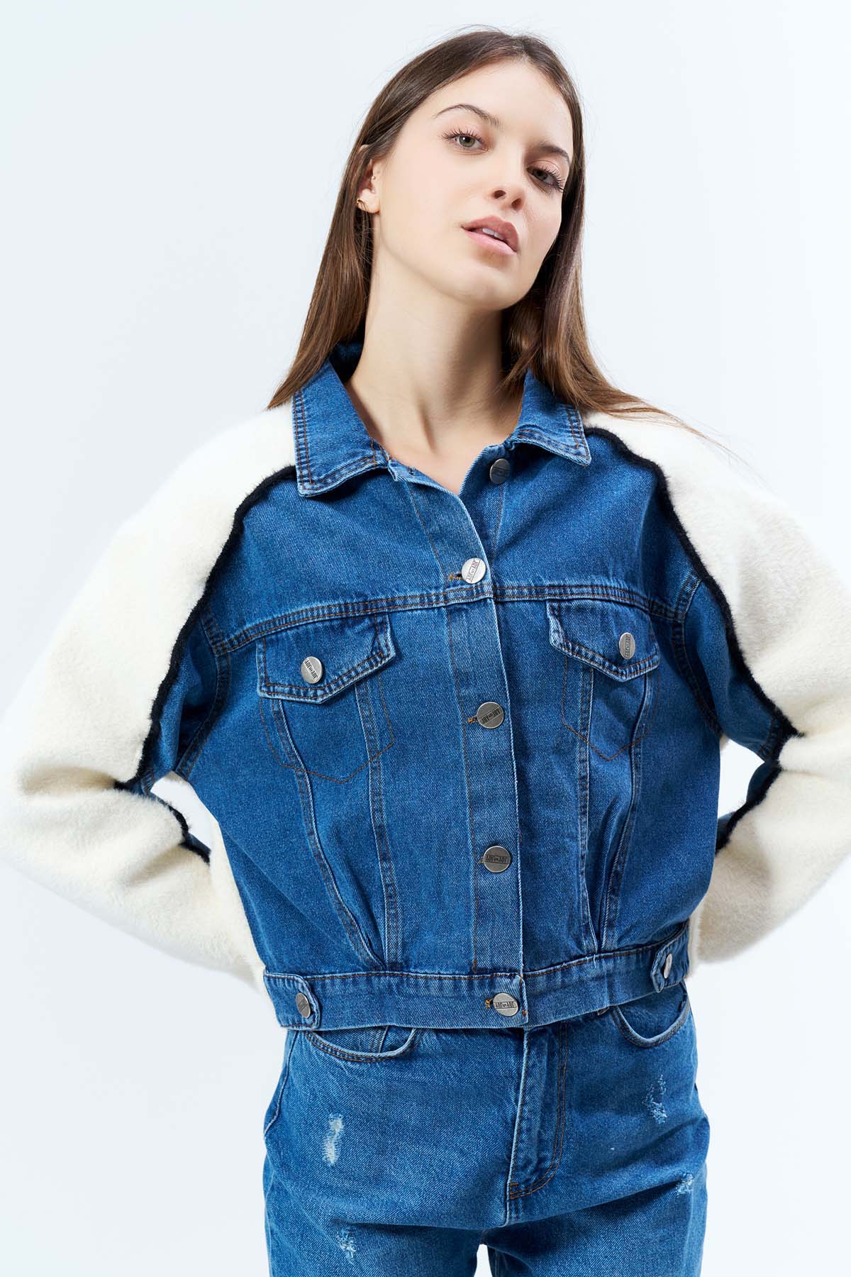 Angora Kot Garnili Ceket