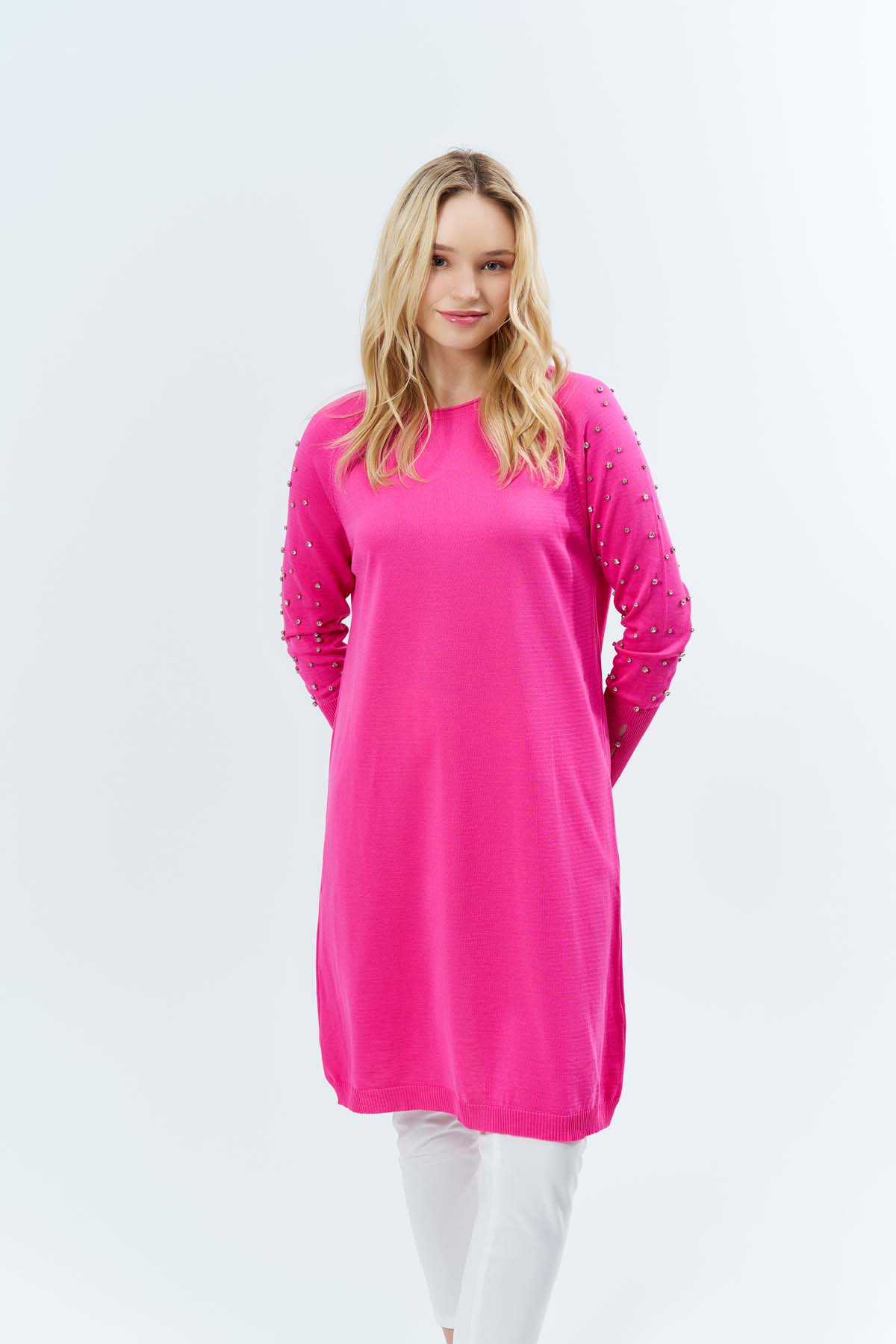 Merserize Kolu Beyoğlu Taşlı Tunik