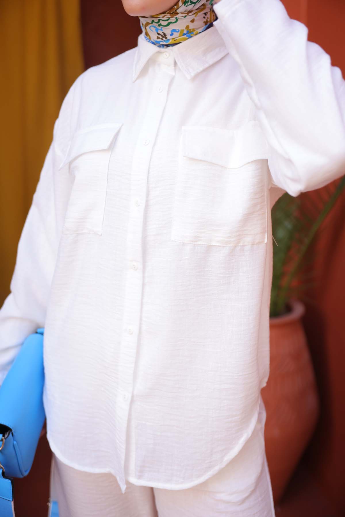 İKİ CEPLİ KETEN TAKIM