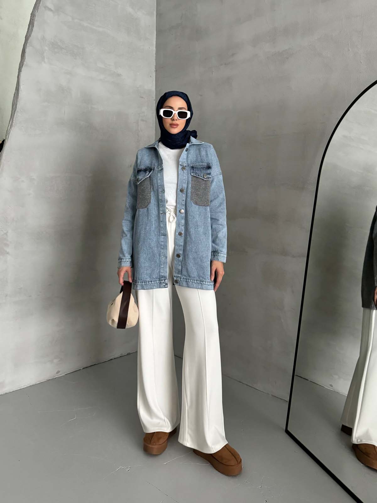 Şardonlu ÖnüKotlu Ceket