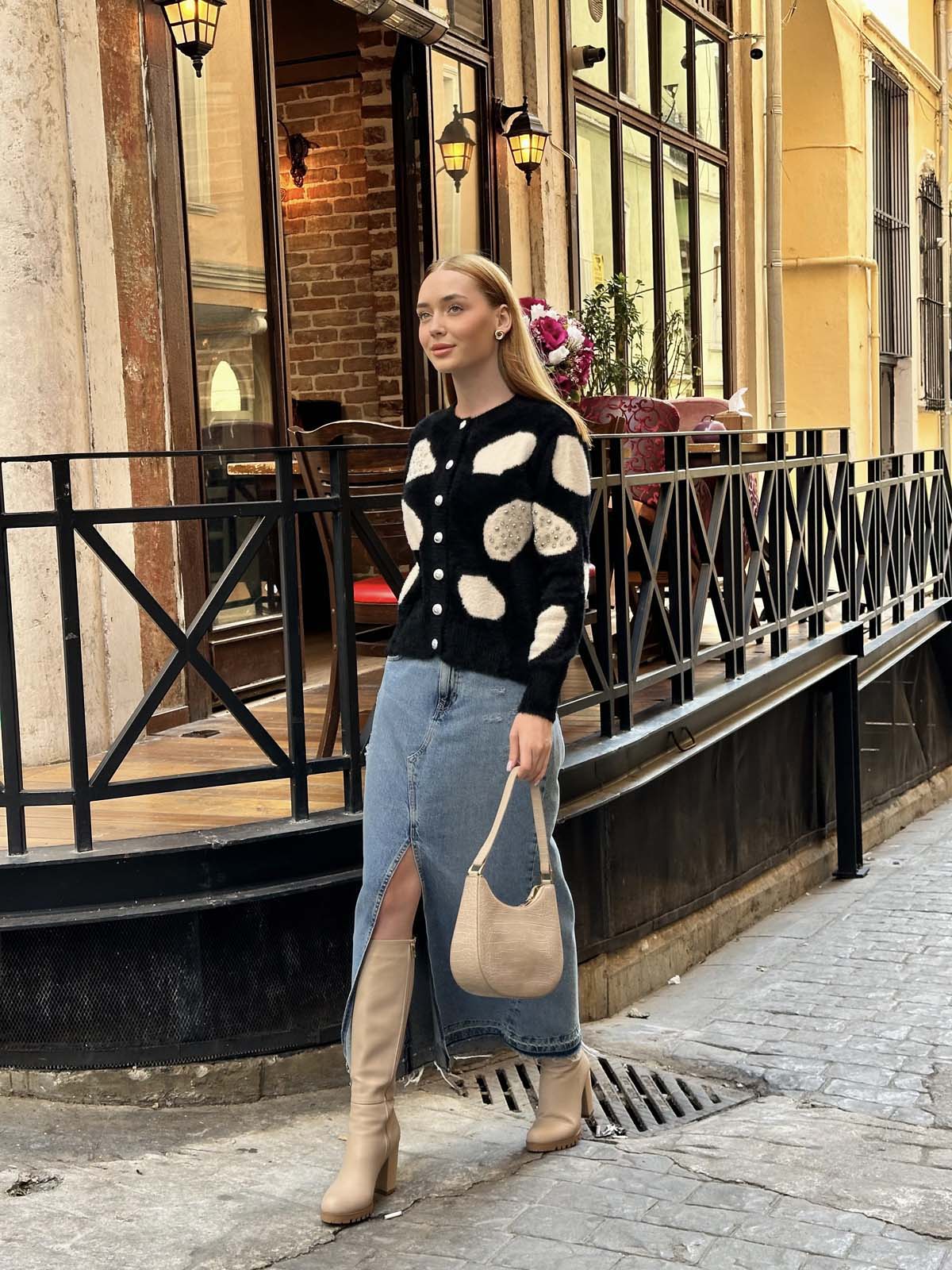 Angora Dalmaçyalı İncili Ceket