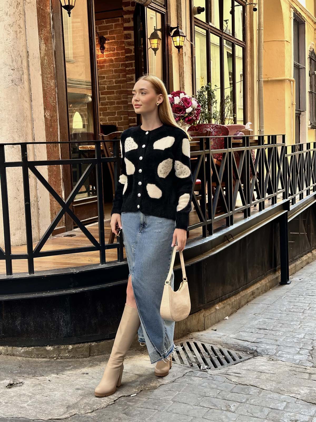 Angora Dalmaçyalı İncili Ceket