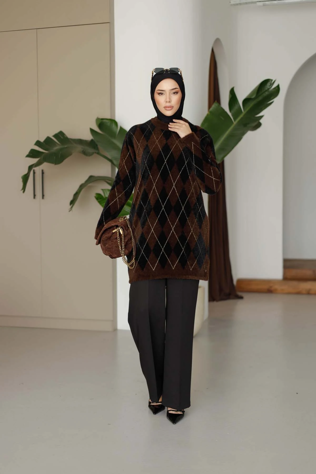 Baklava Desen Simli Tunik