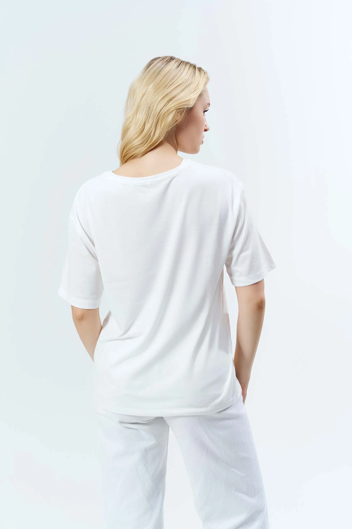 Kadın  Baskılı  Basıc Tişört