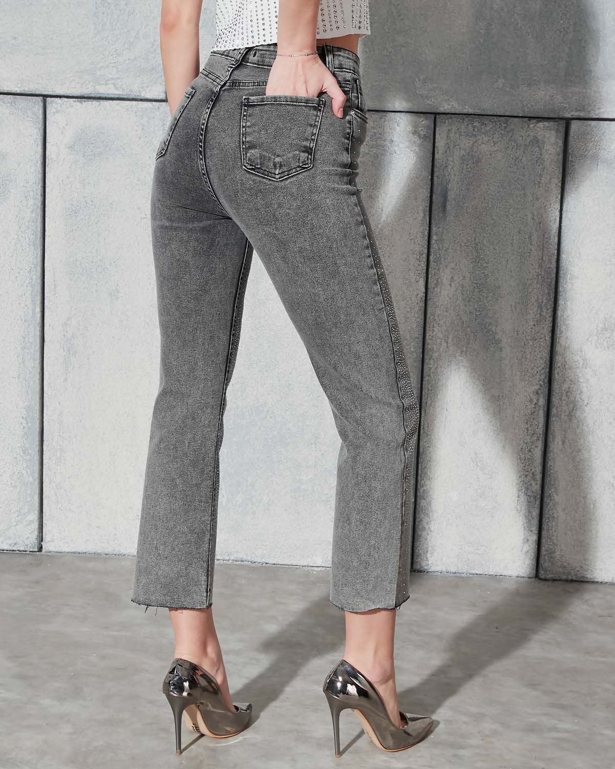 Taşlı Kot Pantolon