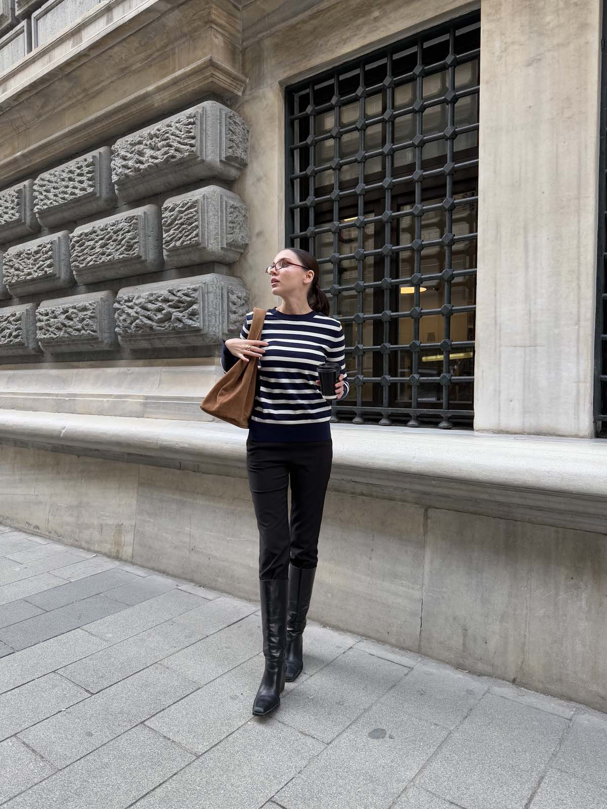 Korspan Çizgili  Simit Yaka  Basic  Kazak