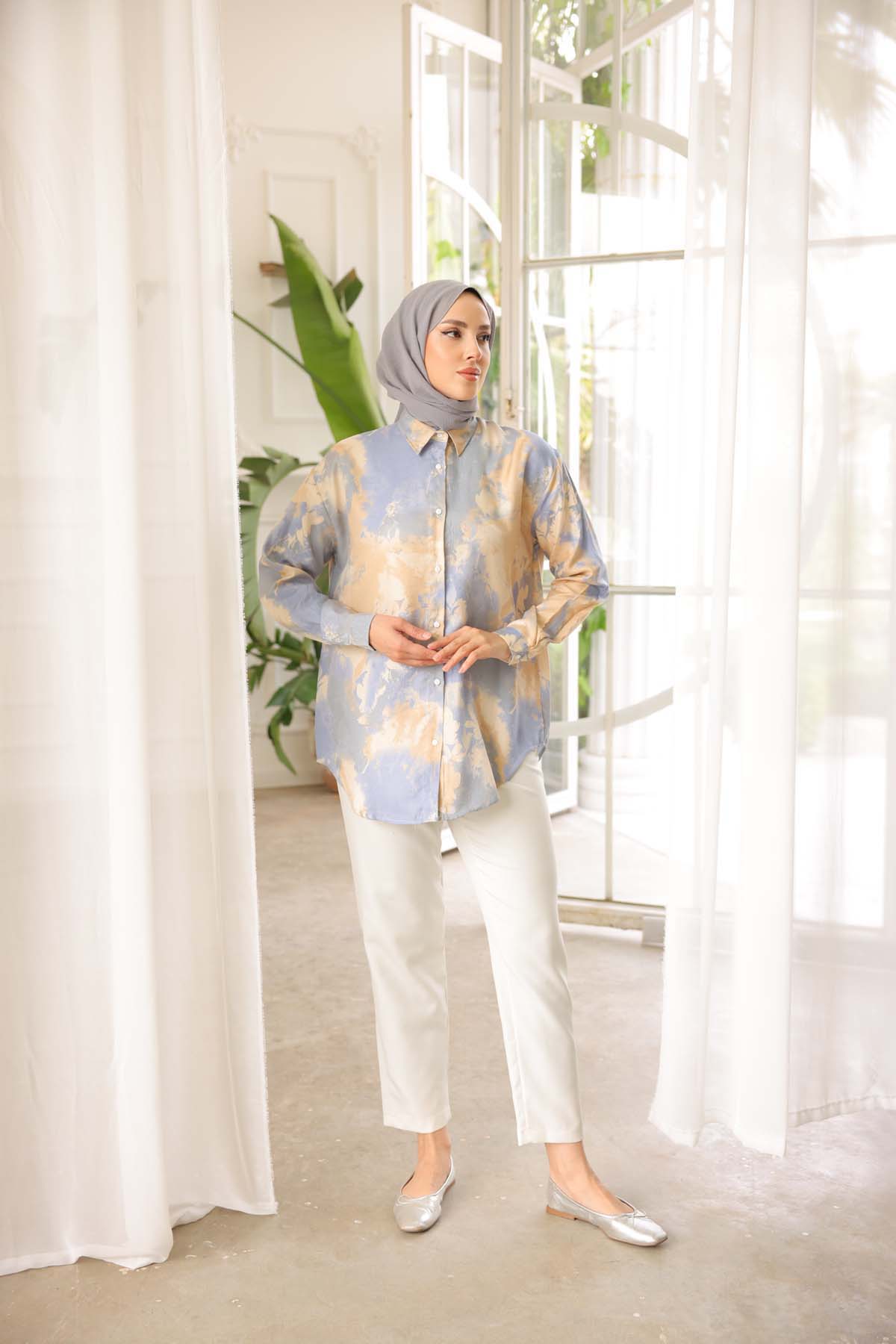 Desenli Cepsiz Gömlek