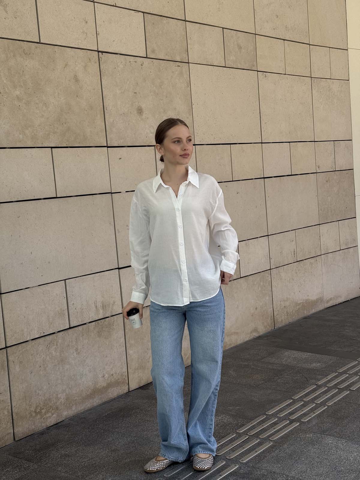 Önü  Kuş Nakışlı  Gömlek