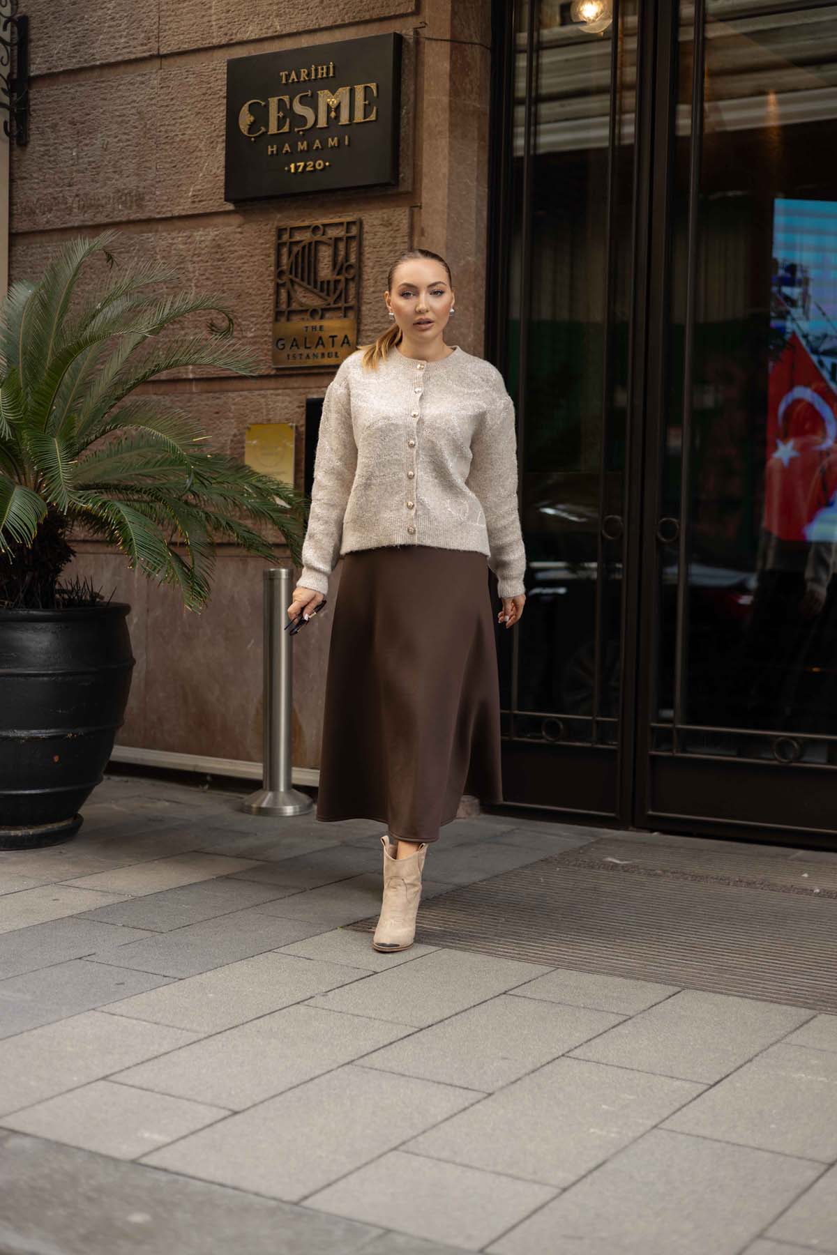 Oslo Düğmeli Pullu Ceket