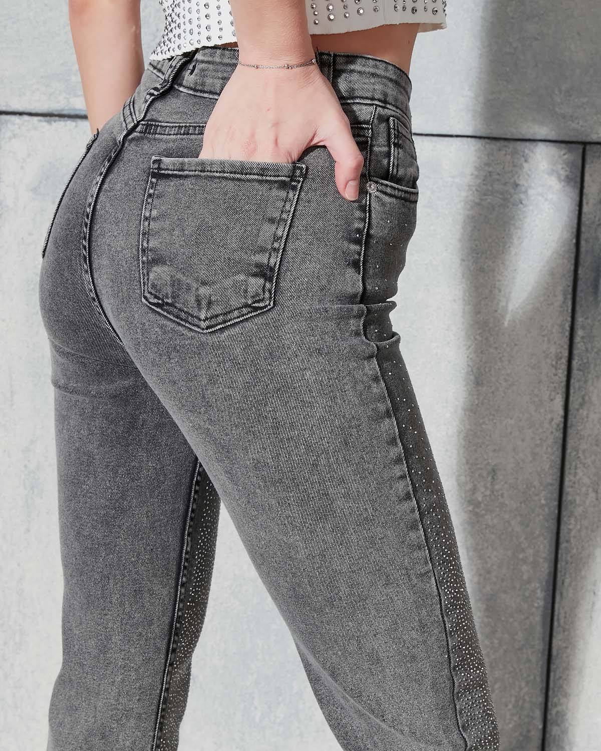 Taşlı Kot Pantolon