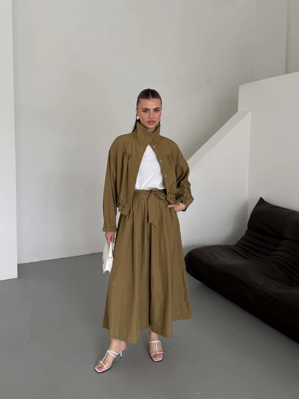 Kuşaklı Pantolon Etek