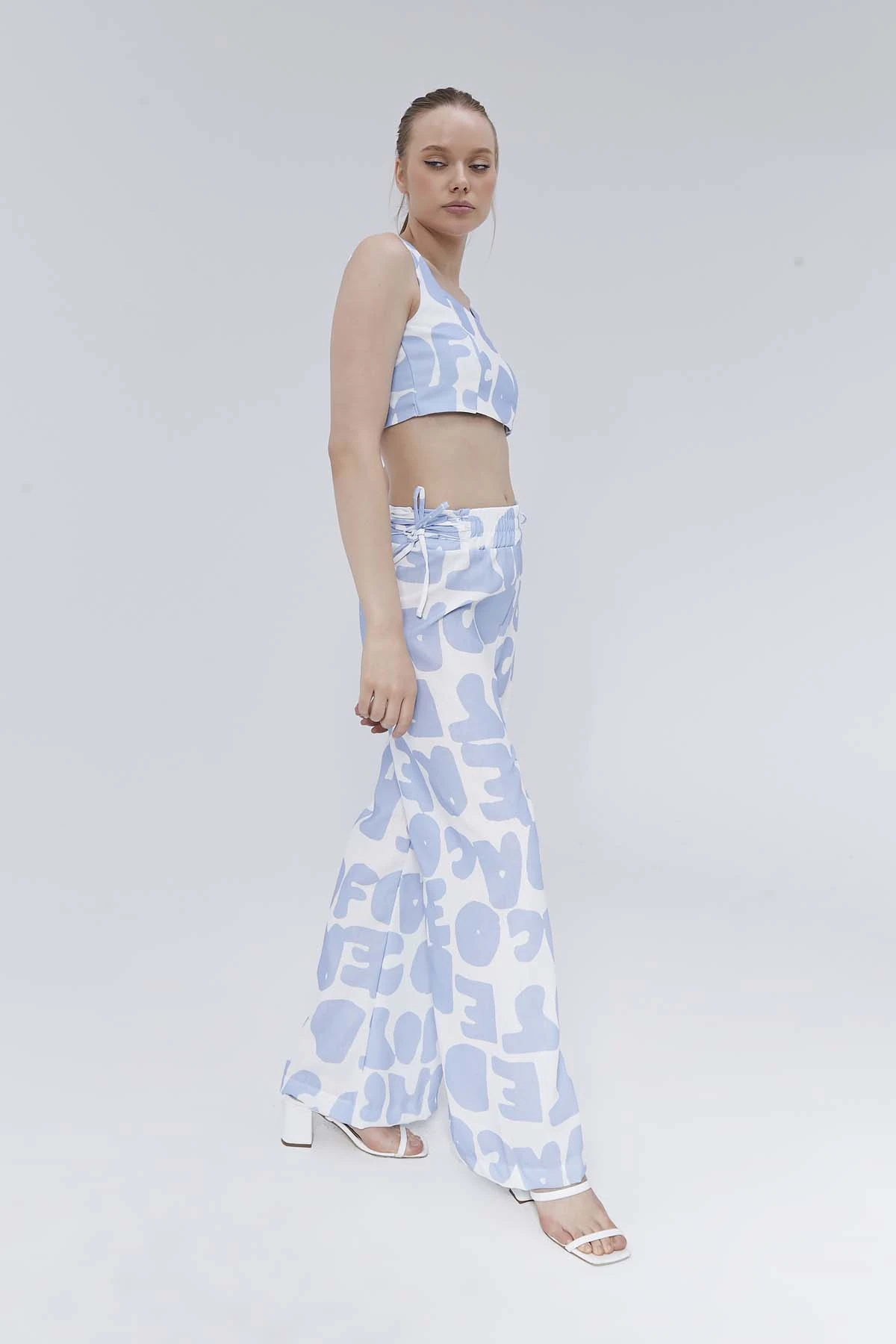 Dijital Baskılı Keten Takım