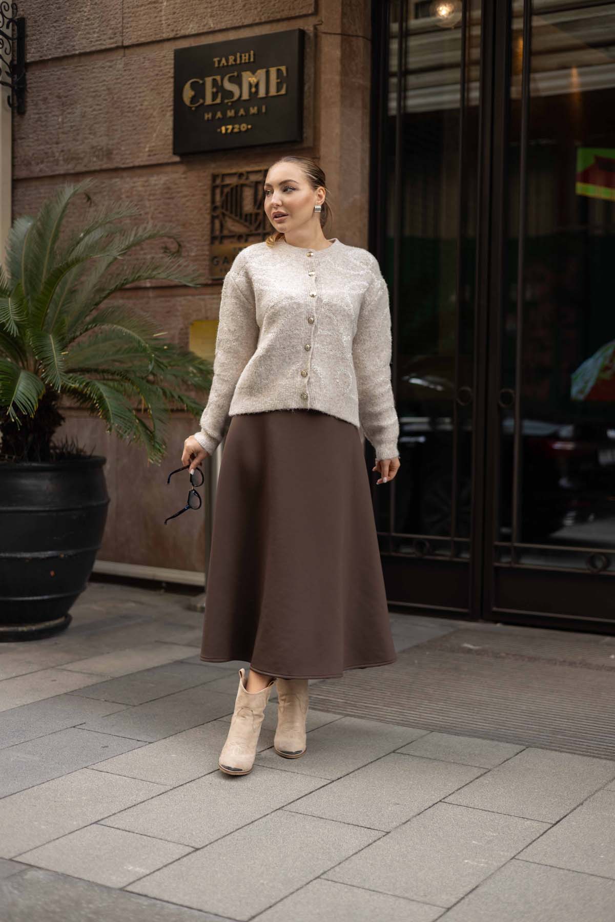 Oslo Düğmeli Pullu Ceket