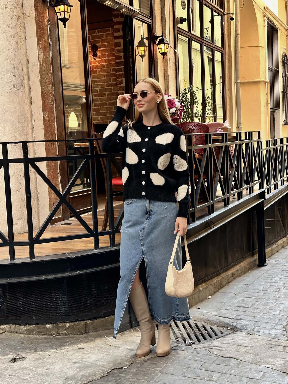 Angora Dalmaçyalı İncili Ceket