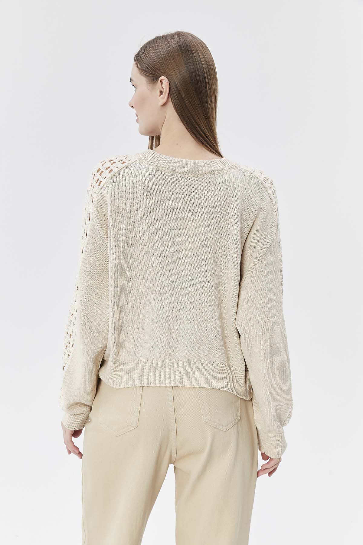 Kolları Delikli İtalyan Kol Hırka