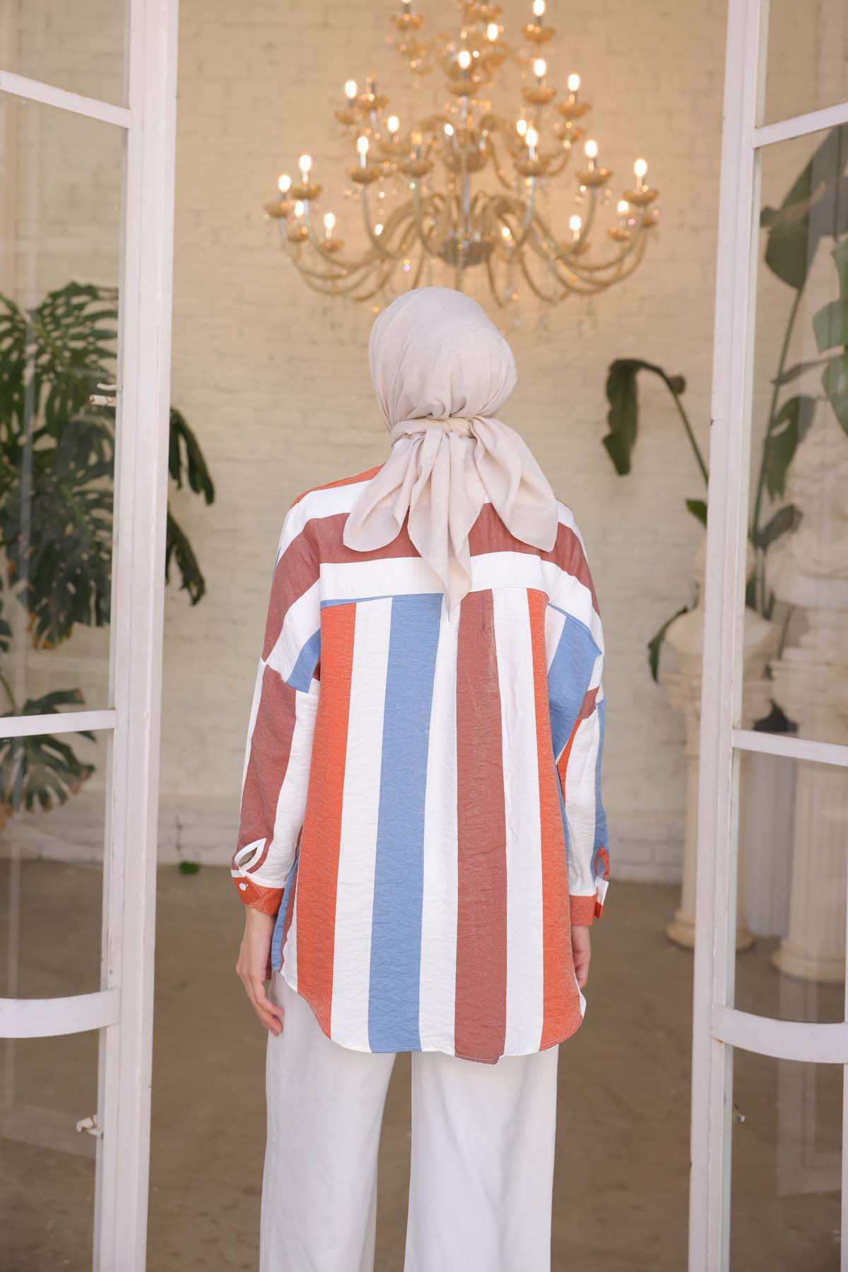 Renkli  Çizgili Gömlek