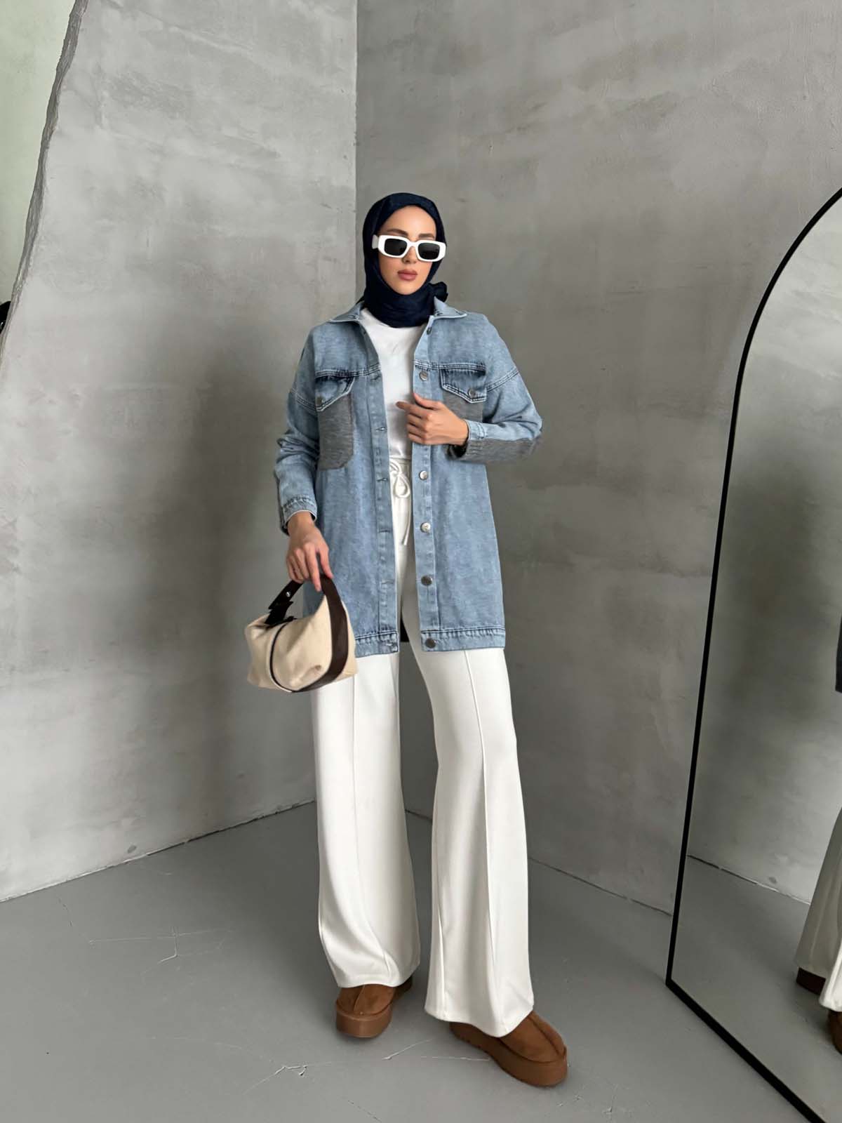 Şardonlu ÖnüKotlu Ceket